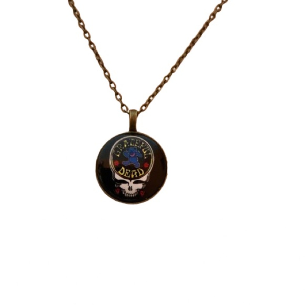 Grateful Dead Dancing Bear in a Stealie Necklace